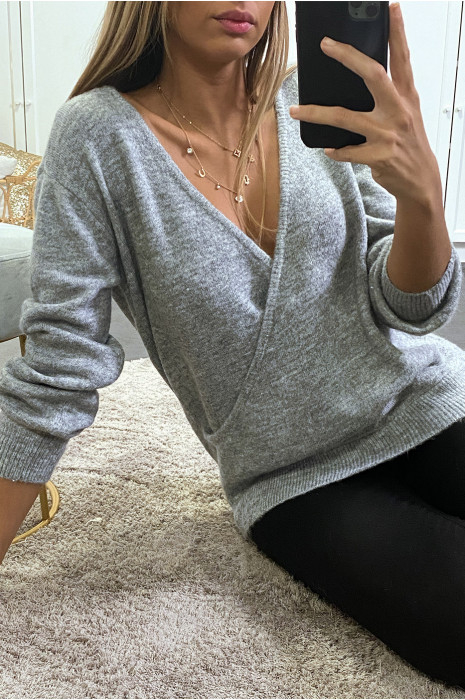 heather gray sweater