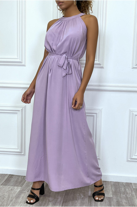 plain purple dress