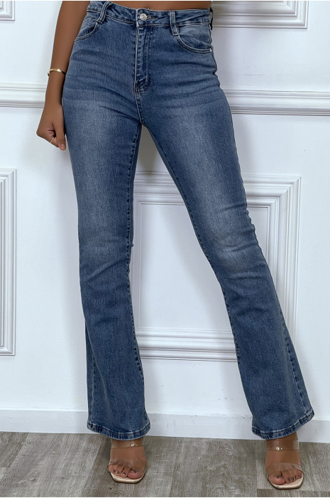 Jean Bleu Taille Haute Pattes D Elephant