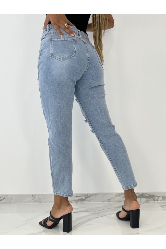 jean mom fit taille haute