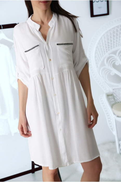 white shirt tunic dress