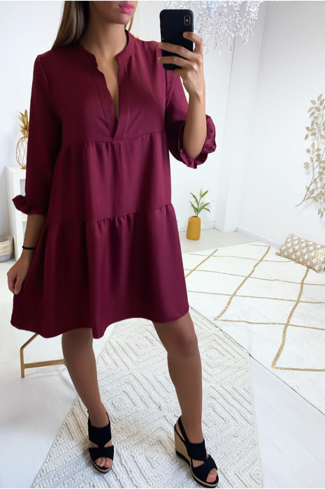 burgundy tunic dress