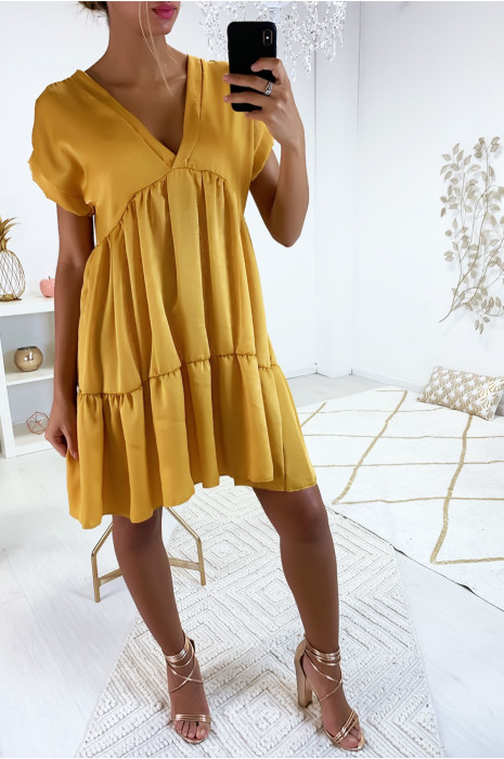 mustard tunic dress