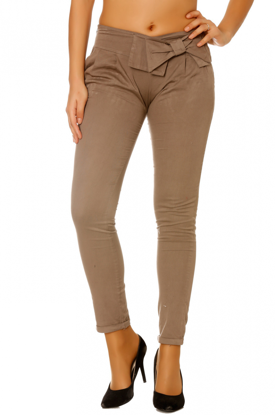 pantalon taupe femme