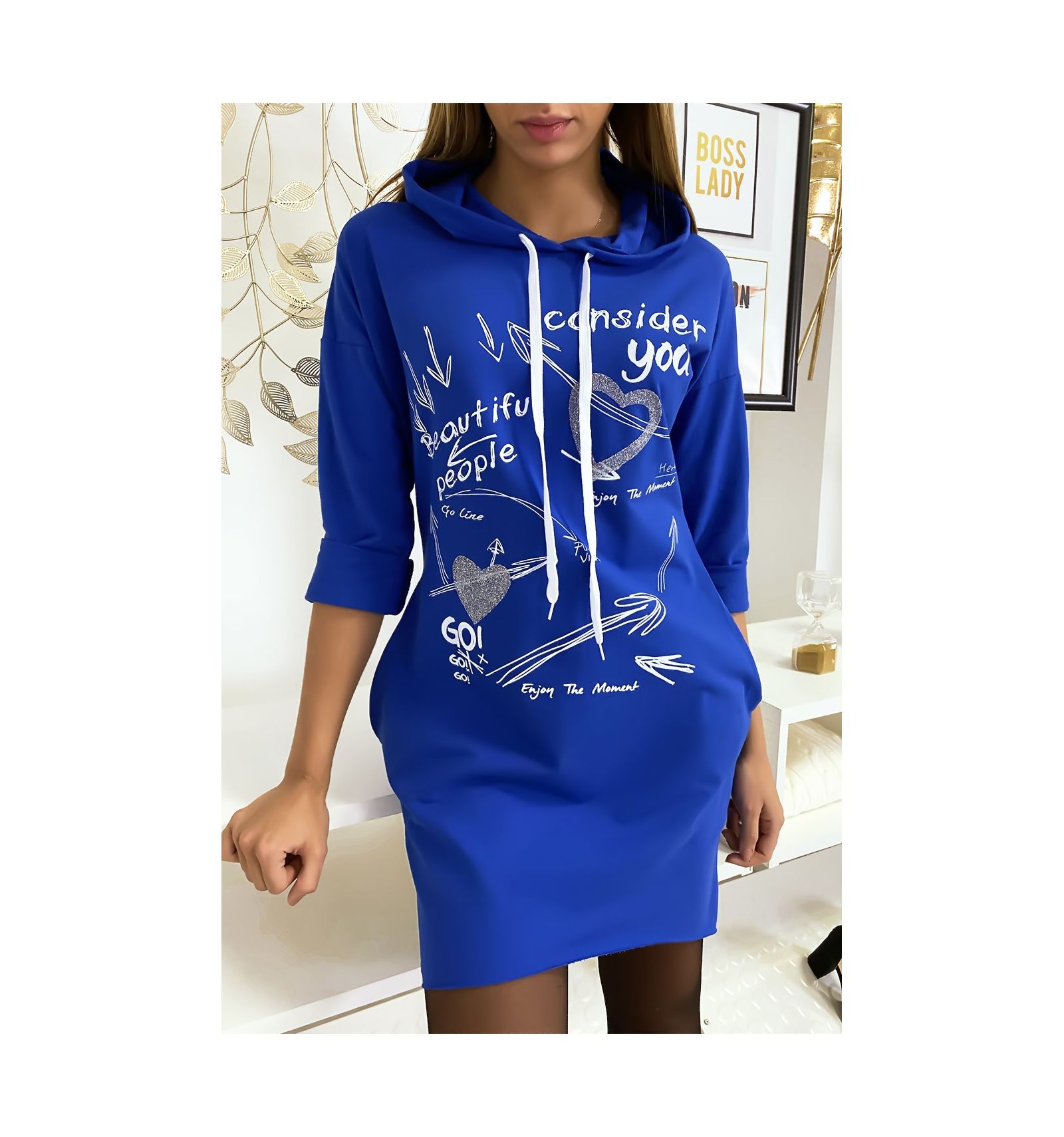 slogan sweater dress