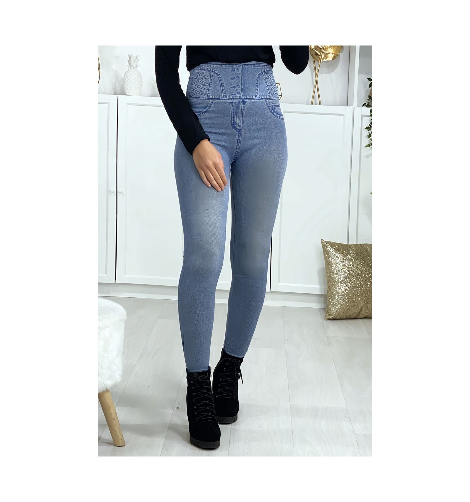 leggings effet jeans