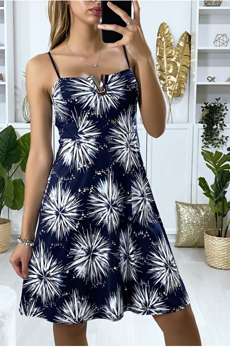 navy and white summer dress