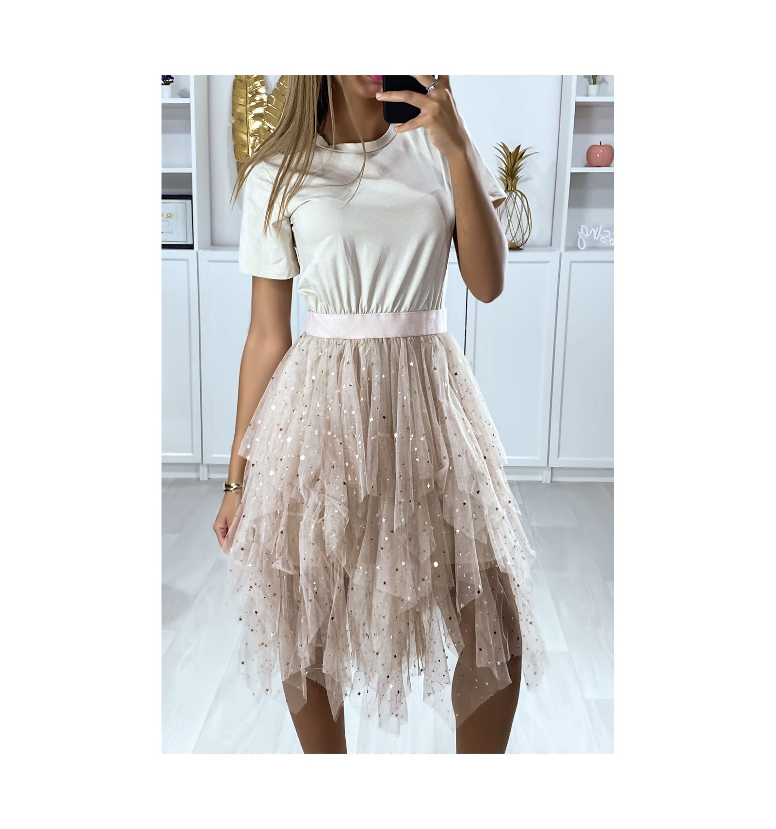 robe avec jupe en tulle