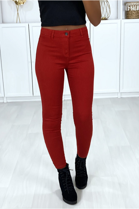 maroon red jeans